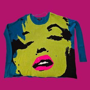 Betsey Johnson Oversized Betsey Babe Sweater. Marylin Monroe
